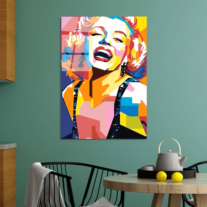 Wallity UV-802 Cuadro Decorativo de Vidrio Templado 70 x 100 cm Multicolor